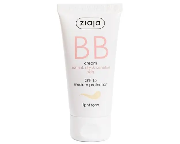 Crema BB pentru Tenul Normal, Uscat si Sensibil - Ziaja BB Cream Normal, Dry &amp; Sensitive Skin, SPF 15, nuanta Light, 50 ml