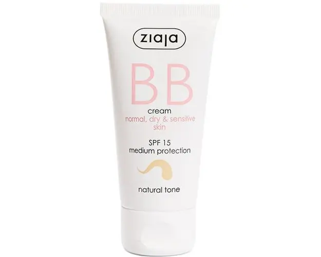 Crema BB pentru Tenul Normal, Uscat si Sensibil - Ziaja BB Cream Normal, Dry &amp; Sensitive Skin, SPF 15, nuanta Natural, 50 ml