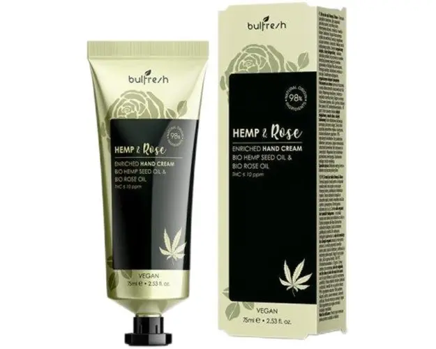 Crema Bulfresh pentru maini cu trandafir si canepa 75 ml