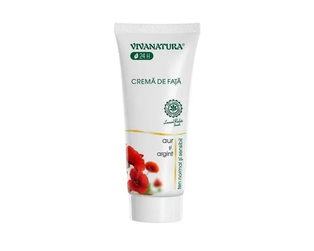 Crema cu Aur si Argint pentru Ten Normal Vivanatura, 75 ml