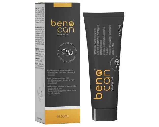 Crema cu Canabidiol Benocan Naturpharma (Cbd-ul. Canepa), 50 ml