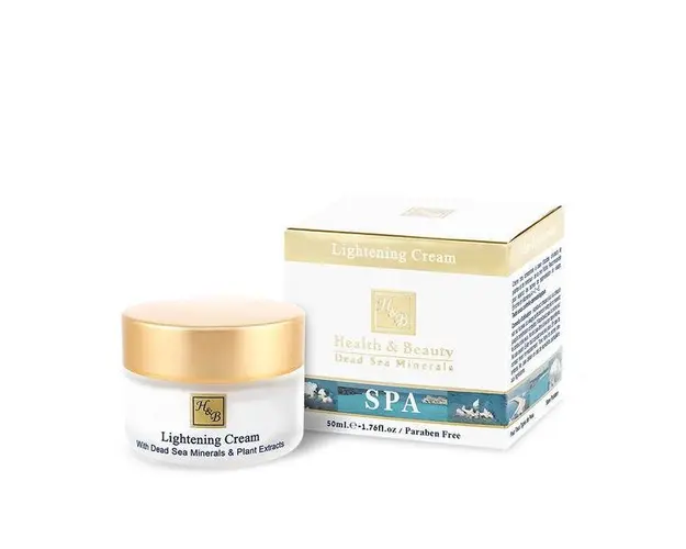 Crema cu efect iluminator, Health and Beauty Dead Sea, fara parabeni, 50 ml