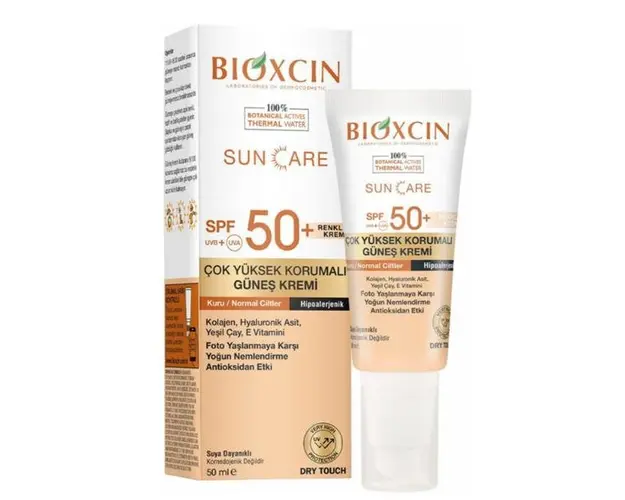 Crema cu protectie solara nuantatoare pentru fata Bioxcin SPF 50+, 50ml