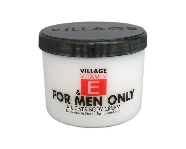 Crema de corp cu Vitamina E For Men Only, Village Cosmetics, 500 ml