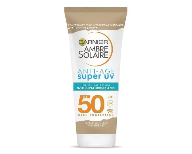 Crema de fata antirid cu protectie solara SPF 50 Ambre Solaire, Garnier, 50 ml