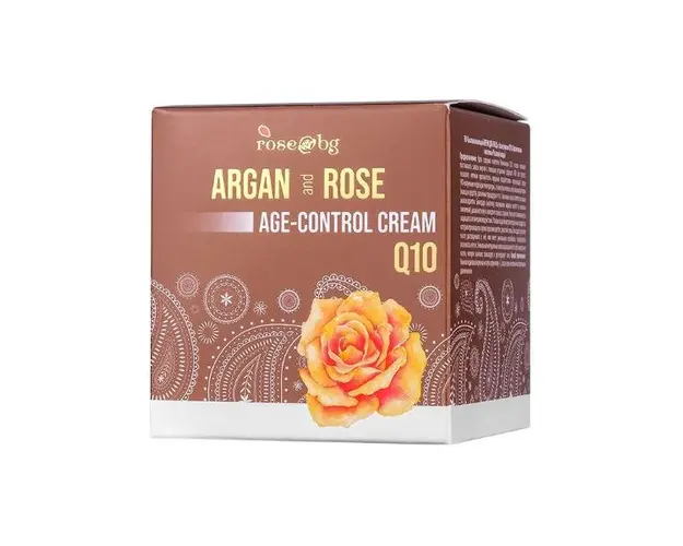 Crema de Fata Q10 cu Ulei de Argan si Apa de Trandafiri Argan Rose Age Control Cream, 50ml