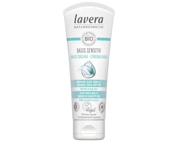 Crema de Maini cu Aloe Vera si Unt de Shea - Basis Sensitiv Lavera, 75 ml