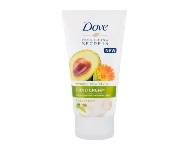 Crema de Maini cu Extract de Avocado si Calendula pentru Piele Uscata - Dove Nourishing Secrets Hand Cream with Avocado Oil and Calendula Extract for Dry Skin, 75 ml
