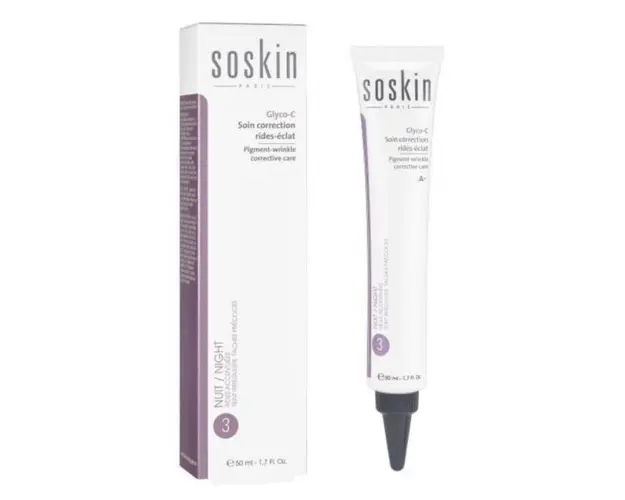Crema de noapte corectoare Soskin Glyco-C Pigment wrinkle corrective care 50ml