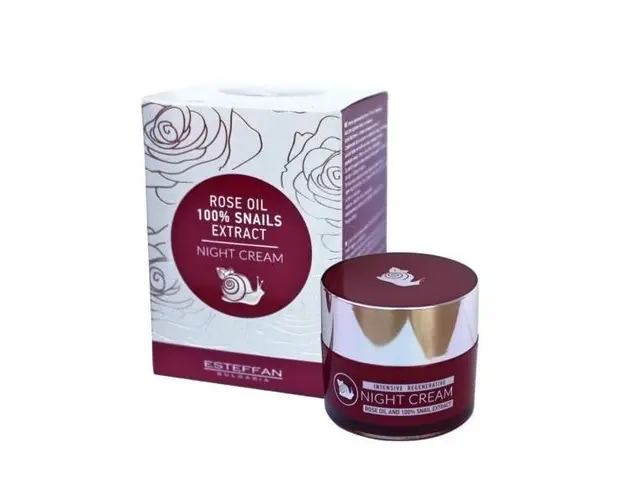 Crema de noapte Esteffan cu extract de melc si ulei de trandafir 50 ml