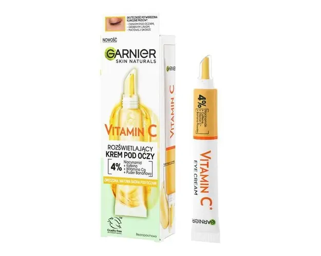 Crema de Ochi cu Efect de Iluminare - Garnier Skin Naturals Vitamin C Brightening Eye Cream, 15 ml