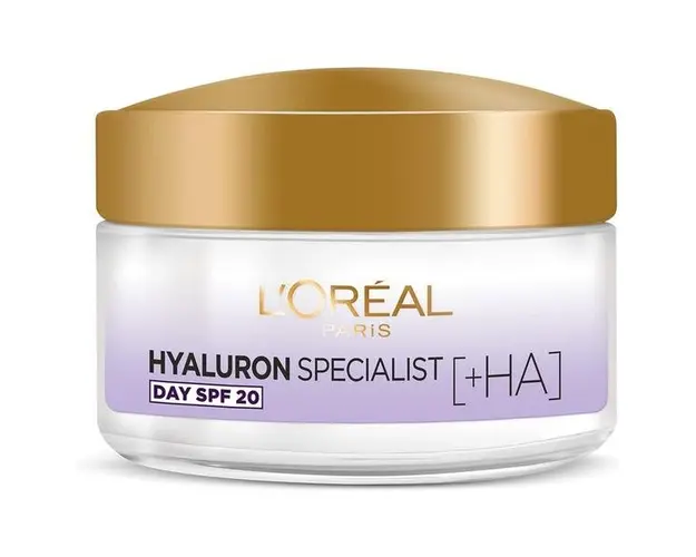 Crema de Zi Antirid Hidratanta - L'Oreal Paris Hyaluron Specialist +HA Replumping Moisturizing Care, Day SPF 20, 50 ml