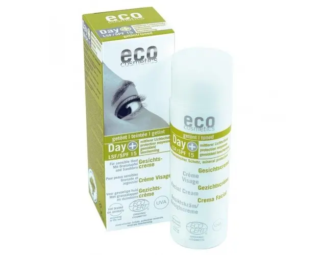 Crema de Zi Hidratanta Nuantatoare cu Protectie Solara SPF 15 Eco Cosmetics, 50 ml