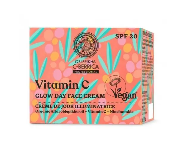 Crema de Zi Iluminatoare cu Vitamina C &amp; Niacinamida Oblepikha C-Berrica, 50 ml