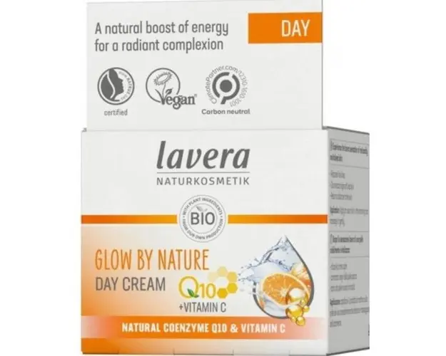 Crema de Zi Iluminatoare cu Vitamina C si Coenzima Q10 Glow by Nature Lavera, 50 ml
