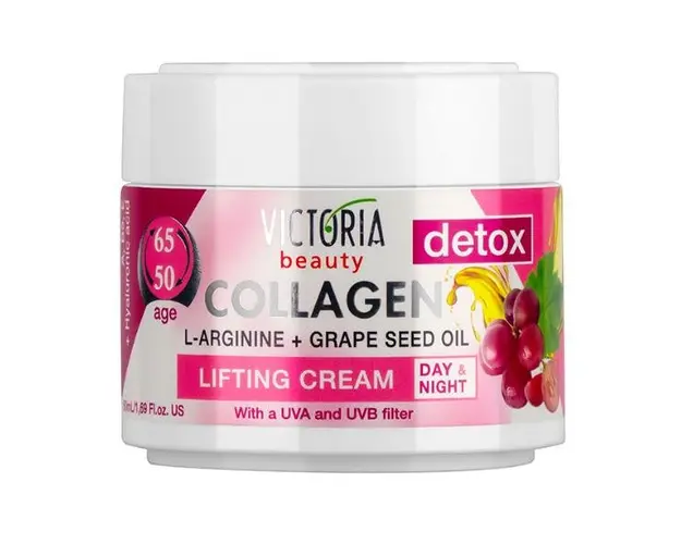 Crema de Zi si de Noapte cu Efect de Lifting Collagen 50-65 ani Victoria Beauty Camco, 50ml