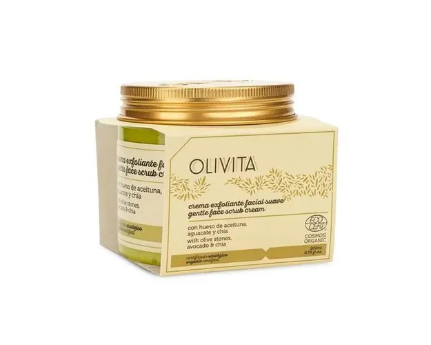 Crema delicata exfolianta, pentru fata, gama Olivita, certificare Ecocert Cosmos Organic, La Chinata, 200ml