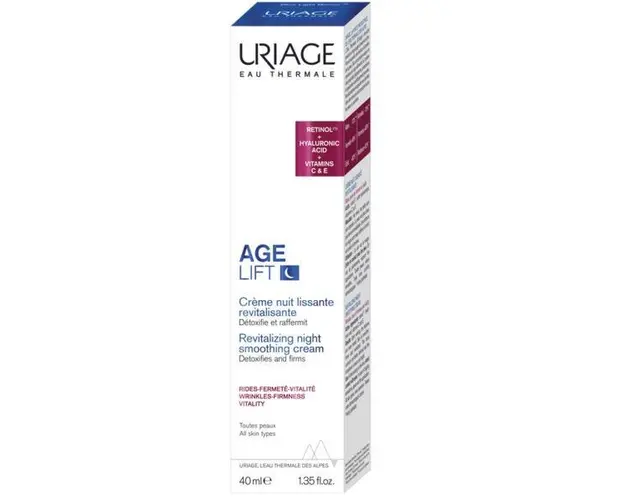 Crema detox revitalizanta de noapte Age Lift, Uriage, 40 ml