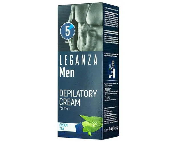 Crema epilatoare cu ceai verde 5 Minutes Leganza Men 