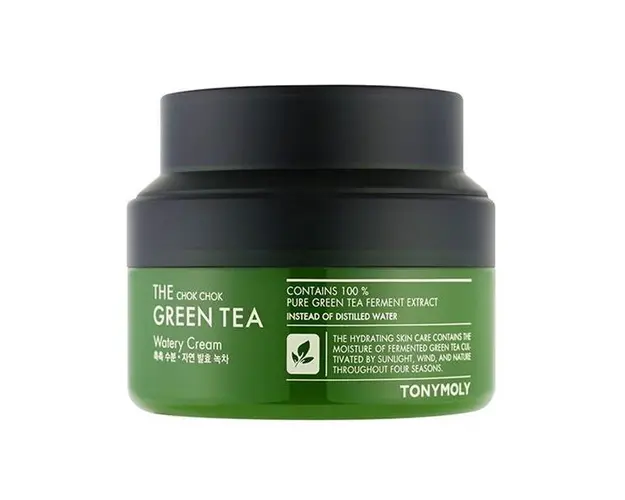 Crema Hidratanta cu Ceai Verde pentru Fata - Tony Moly The Chok Chok Green Tea Watery Cream, 60 ml