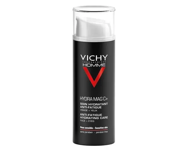 Crema hidratanta cu efect anti-oboseala pentru fata si zona ochilor Hydra Mag C, Vichy Homme, 50 ml