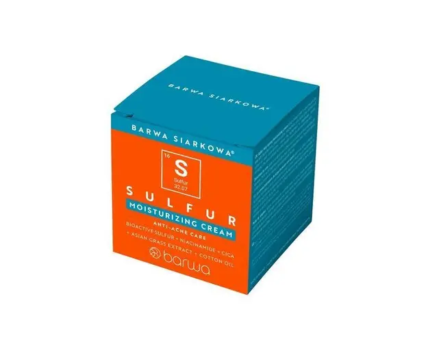 Crema hidratanta cu sulf, ten acneic, Barwa Cosmetics, 50 ml