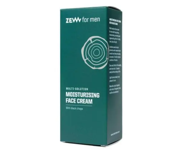 Crema hidratanta de fata, pentru barbati, cu chaga neagra, absorbtie rapida, calmeaza iritatia, Zew for men, 80ml