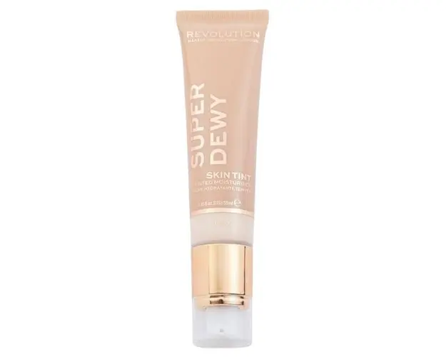Crema Hidratanta Nuantatoare - Makeup Revolution Super Dewy Tinted Moisturiser, nuanta Light, 55 ml