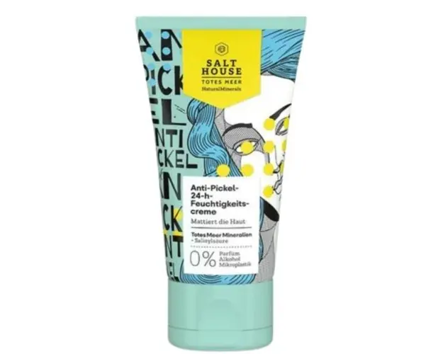 Crema hidratranta 24H impotriva cosurilor si acneei, Natural Minerals Salthouse, 50 ml