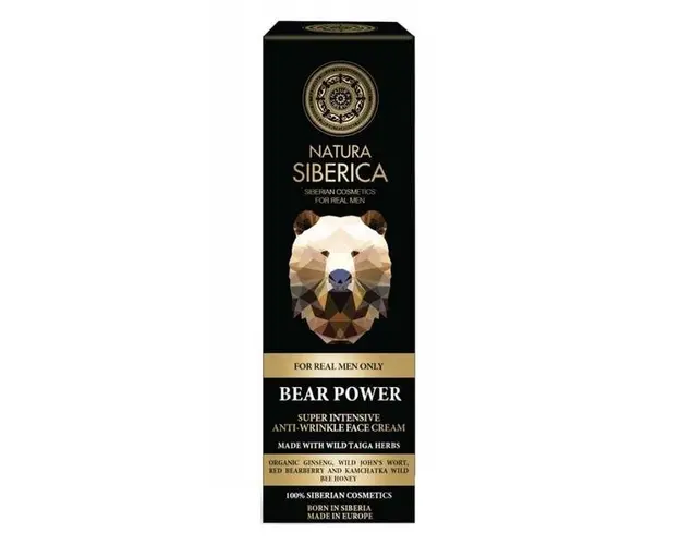 Crema Intensiva Antirid pentru Barbati cu Plante Siberiene Bear Power Natura Siberica, 50 ml