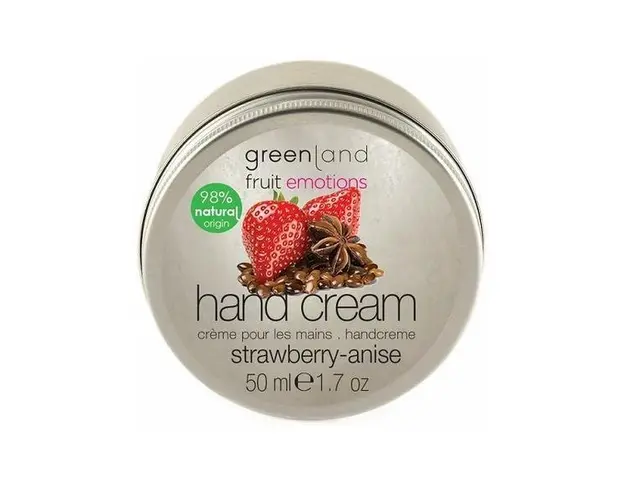 Crema maini, cu capsuni si anason, Greenland, cutie, 50 ml