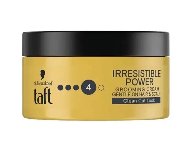 Crema Modelatoare pentru Par - Schwarzkopf Taft Irresistible Power Grooming Cream Clean Cut Look Hold 4, 100 ml