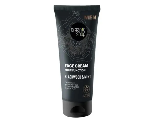 Crema Multifunctionala de Fata pentru Barbati - Organic Shop Men Multifunction Face Cream Blackwood&amp;Mint, 75 ml