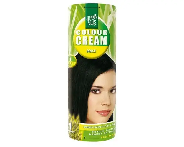 Crema nuantatoare, 1, Colour Cream Black, Hennaplus, 60 ml