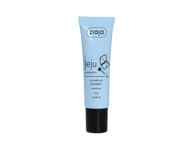 Crema Nuantatoare Ton Natural - Ziaja Jeju Blue Young Skin No Make-Up Foundation Natural Tone, 30 ml