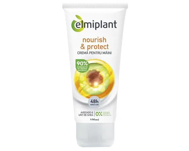 Crema Nutritiva pentru Maini Elmiplant, Avocado si Unt de Shea, 100 ml