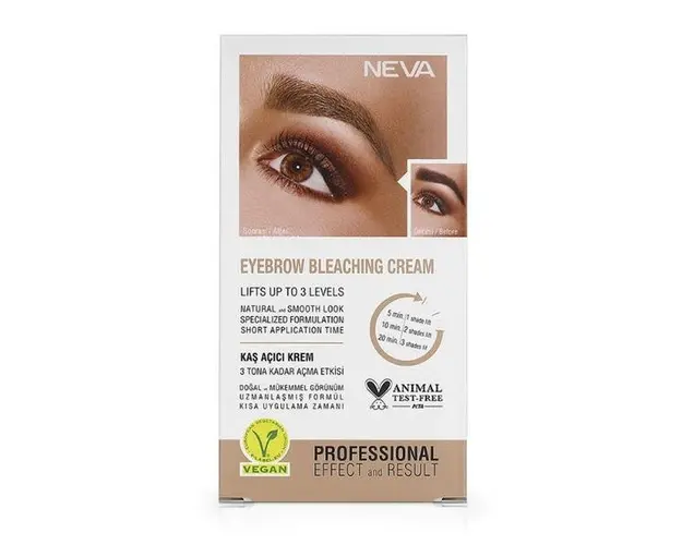 Crema pentru Decolorarea Sprancene, Fara Aluminiu, Vegana - Neva Eyebrow Bleaching Cream, 30 ml