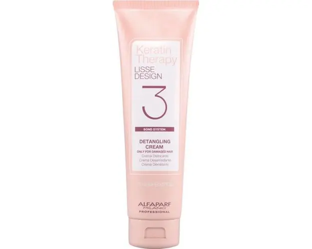 Crema pentru Descurcarea Parului - Alfaparf Milano Keratin Therapy Lisse Design Bond System Detangling Cream Only for Damaged Hair, 150 ml
