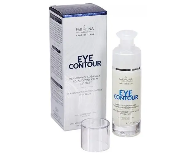 Crema pentru Ochi cu Tripla Actiune si Efect de Netezire- Farmona Eye Contour Dermosmoothing Triple Active Eye Cream, 30 ml