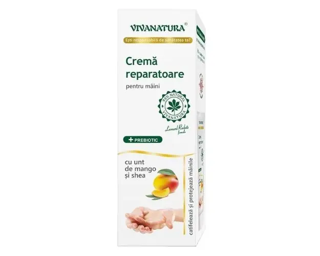 Crema Reparatoare pentru Maini cu Mango si Shea - Vivanatura, 50 ml