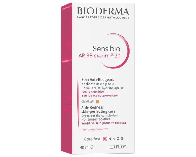 Crema BB cu SPF 30 Nuanta Clair Sensibio AR, Bioderma, 40 ml
