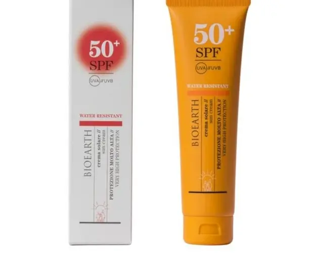 Crema Solara Rezistenta la Apa pentru Corp SPF 50 cu Ganoderma Bioearth, 150 ml