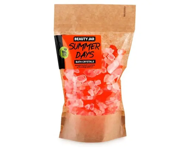 Cristale de Baie Energizante cu Ulei din Coaja de Portocala si Sare de Mare Summer Days Beauty Jar, 600 g