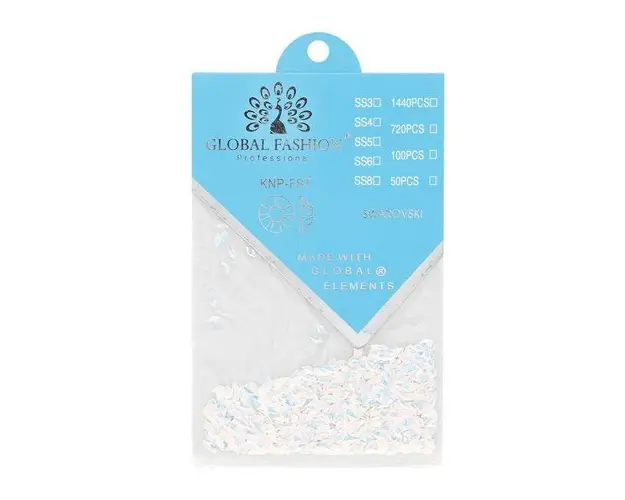 Decor pentru unghii, romburi 3D, Swarovski, Global Fashion 