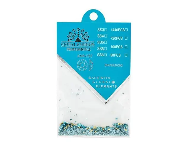 Cristale unghii Swarovski mix - Turquoise