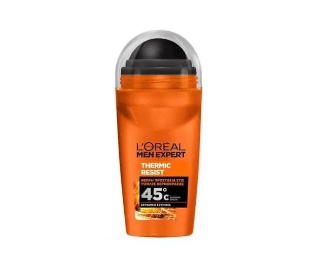 Deodorant Antiperspirant Roll-On pentru Barbati - L'Oreal Paris Men Expert Thermo Resist 45°C, 50 ml