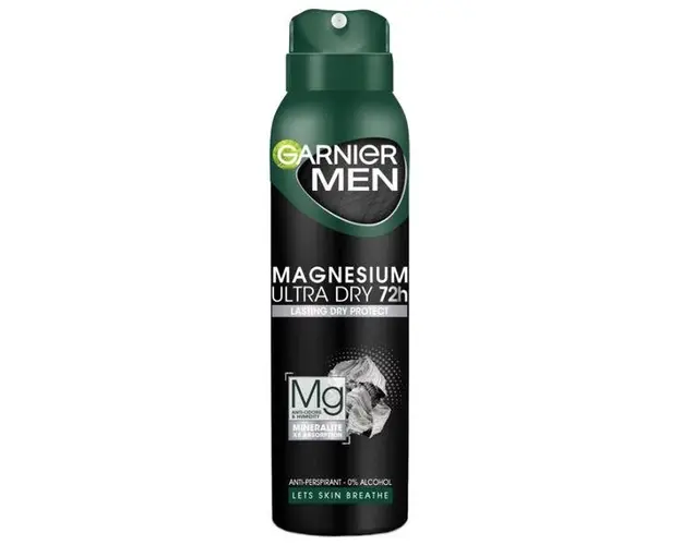 Deodorant Antiperspirant Spray - Garnier Men Magnesium Ultra Dry 72h, 150 ml