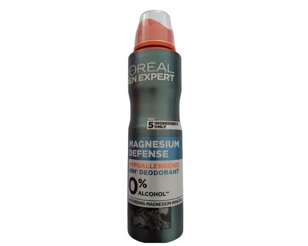 Deodorant Antiperspirant Spray pentru Barbati - L'Oreal Paris Men Expert Magnesium Defense Hypoallergenic 48H, 150 ml