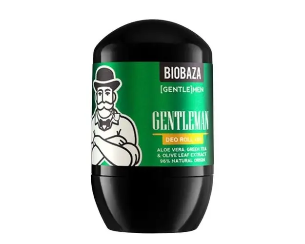 Deodorant Natural fara Aluminiu pentru Barbati, cu Aloe Vera si Extract de Ceai Verde - Biobaza Deo Roll-On Gentlemen, 50 ml