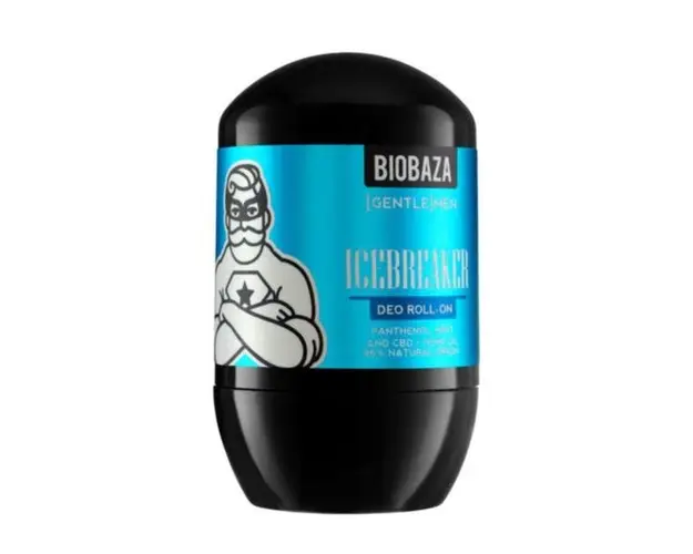 Deodorant Natural fara Aluminiu pentru Barbati, cu Ulei de Pin si Menta - Biobaza Gentlemen Deo Roll-On Icebreaker, 50 ml